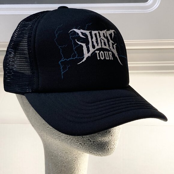 J Balvin Jose Tour Trucker Hat NWOT Snapback Mens Baseball Cap Black Reggaeton - Picture 10 of 12